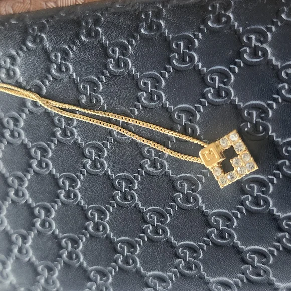 Givenchy Gold Intricate Pendant Necklace